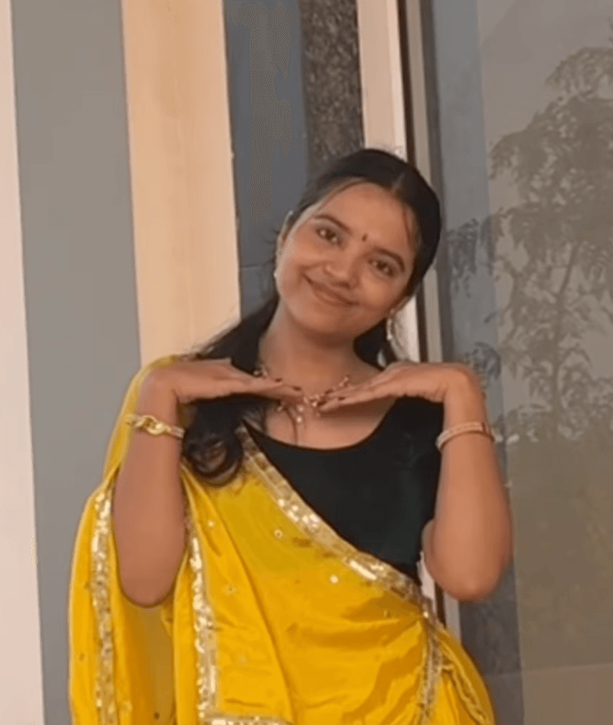 Shivangi in a yellow sari